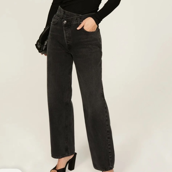 AGOLDE Criss Cross Straight Jeans in Savage Size  High-Waisted  Jeans Size 25 - Picture 2 of 11
